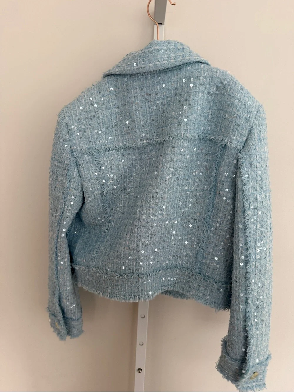 Alice and Olivia Chloe Sparkle Tweed Cropped Jacket new with tags size XS